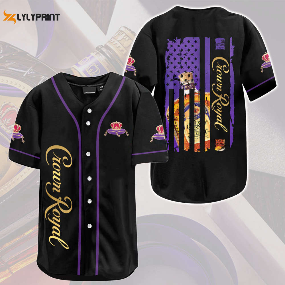 Crown Royal USA Flag All Over Print Unisex Baseball Jersey - lylyprint.com