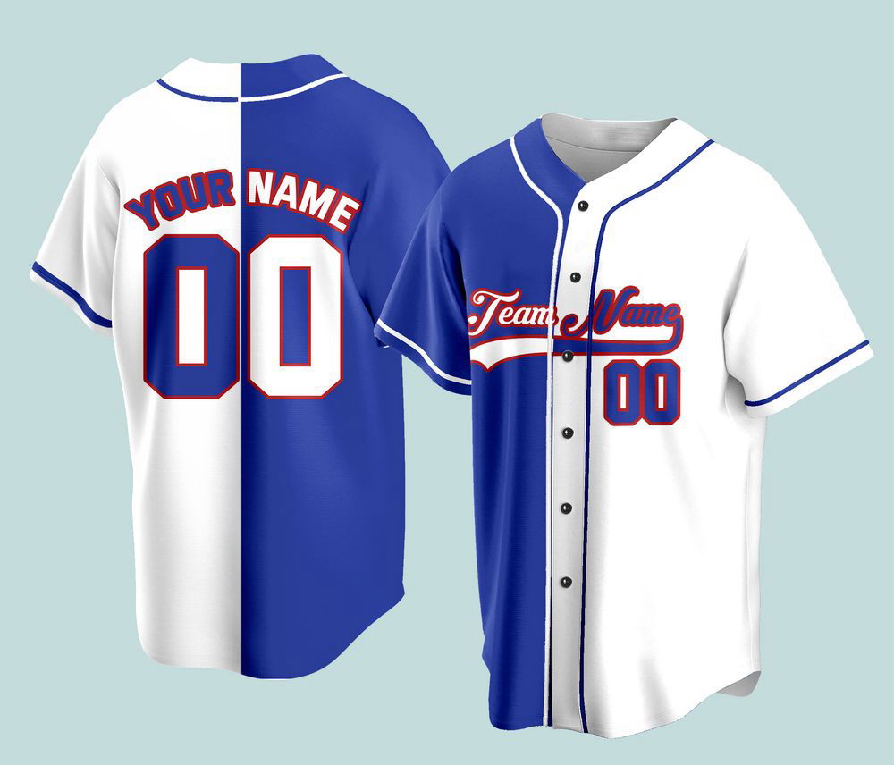 Custom 2 Colors Jersey Personalization Split Baseball Jersey - lylyprint.com