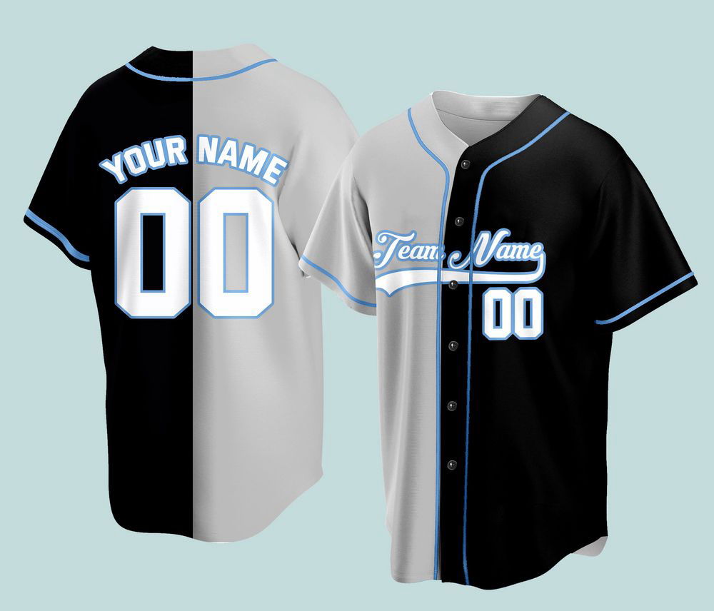Custom 2 Colors Jersey Personalization Split Baseball Jersey - lylyprint.com