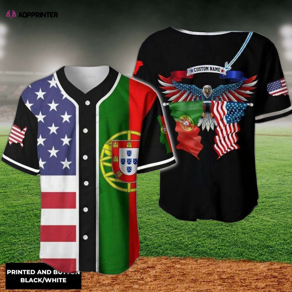 Custom America-Portugal Eagle Baseball Jersey: Personalized Sports Gear - Aopprinter