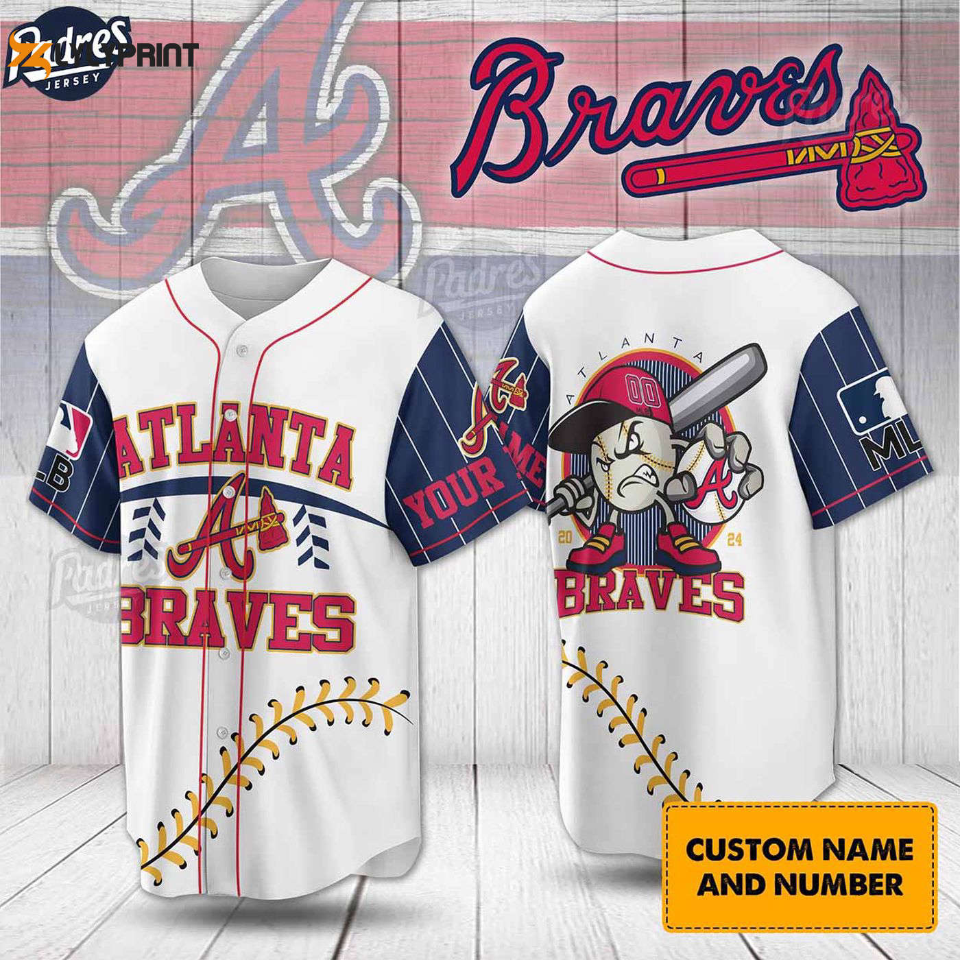 Get Your Custom Atlanta Braves MLB Baseball Jersey - Show Your Team Spirit! - Gift for Men Women - lylyprint.com