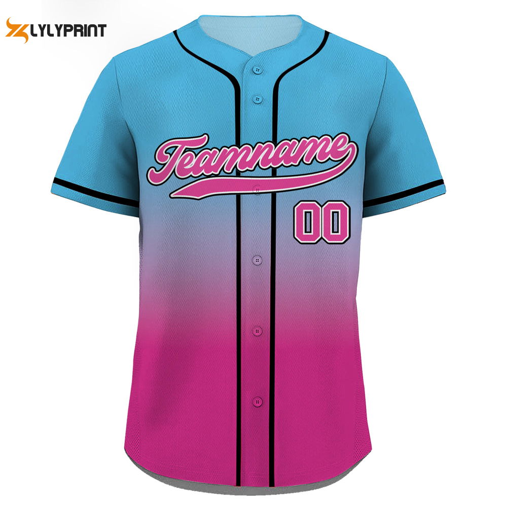 Custom Baseball Jersey with Teamname Name Number, Gifts for Baseball Fans - lylyprint.com
