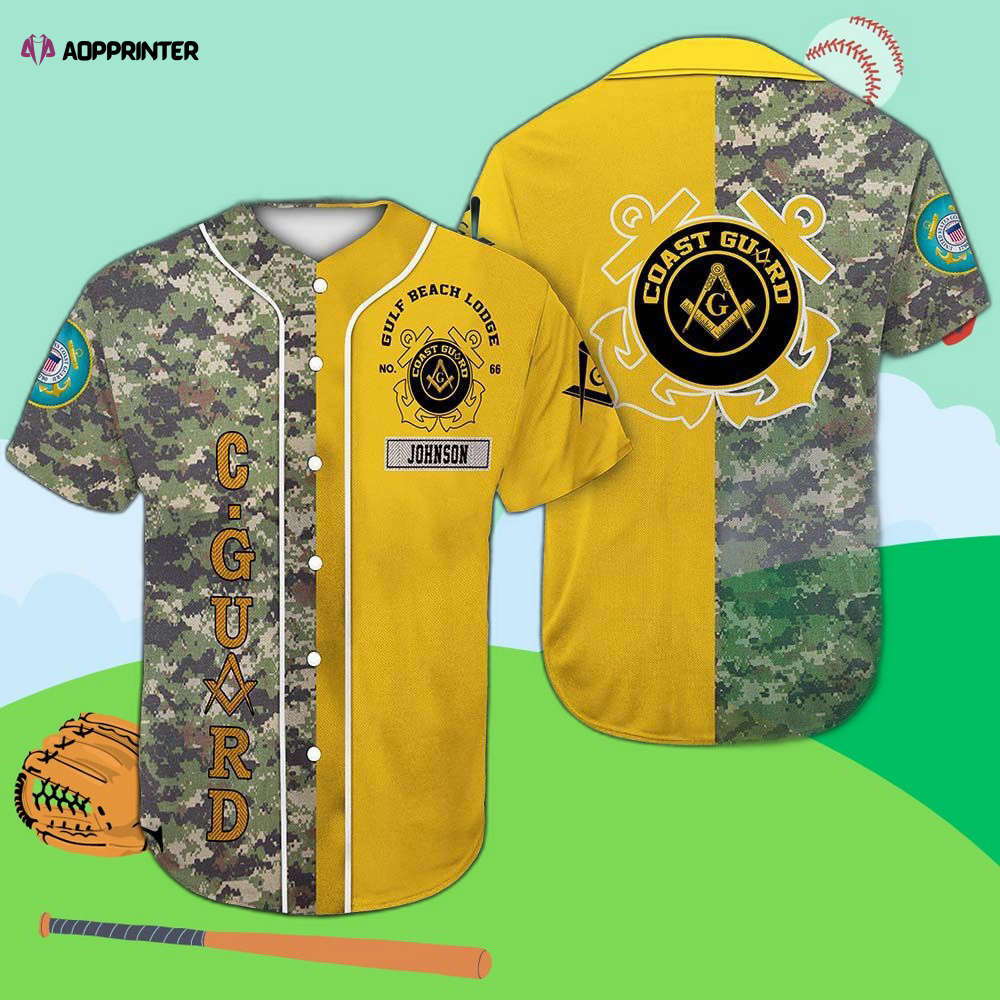 Custom Coast Guard Freemasonry Baseball Jersey – Personalized & Stylish - Aopprinter