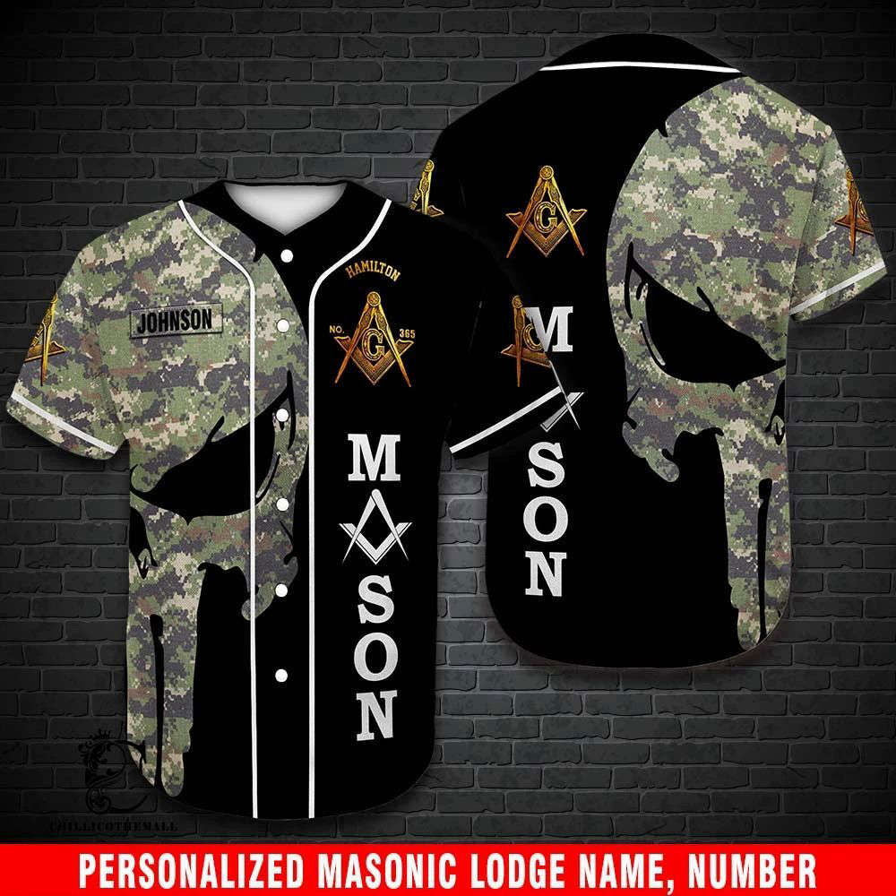 Custom Coast Guard Skull Mason Baseball Jersey: Personalized Stylish & Unique - Aopprinter