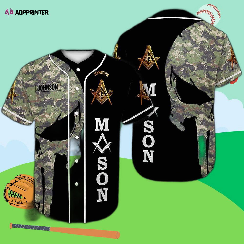 Custom Coast Guard Skull Mason Baseball Jersey: Personalized Stylish & Unique - Aopprinter