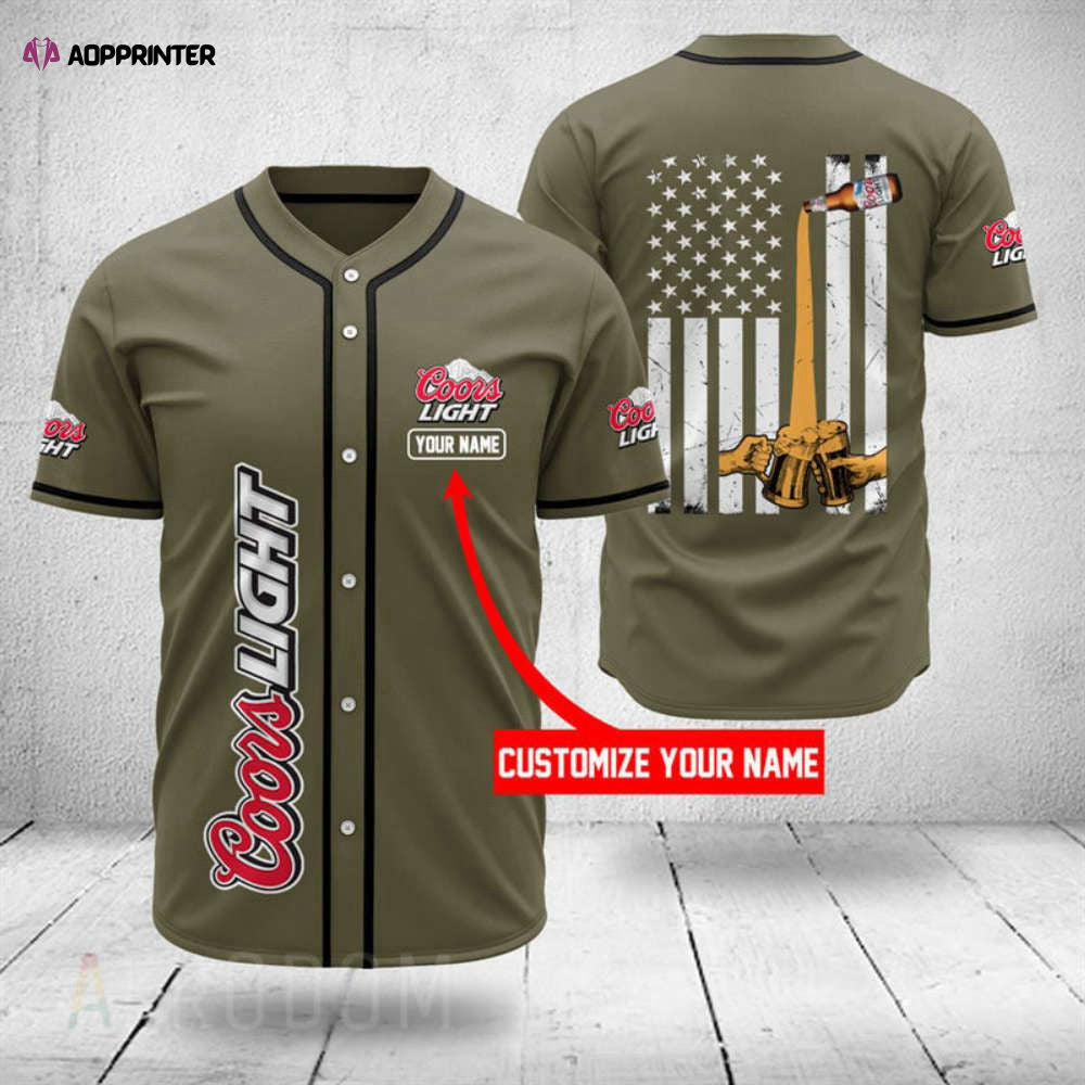 Custom Coors Light Baseball Jersey - Personalized Fan Gear - Aopprinter