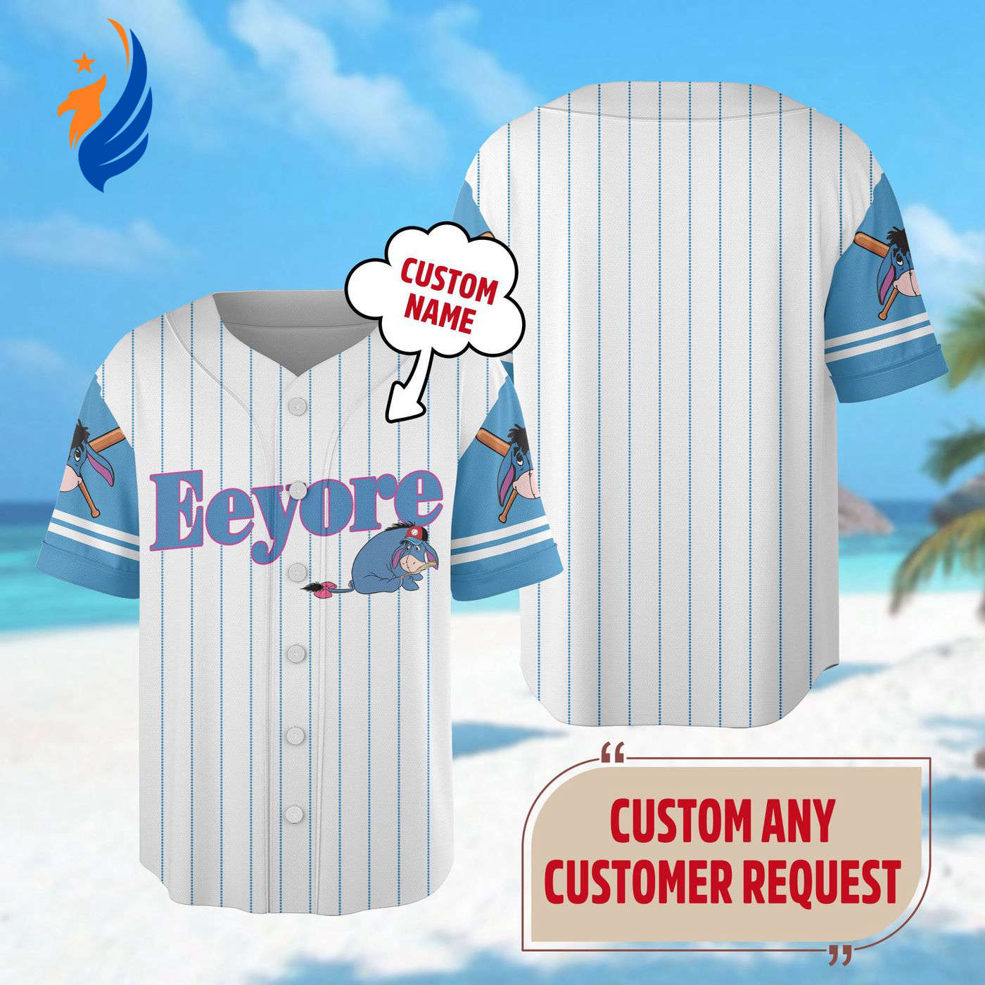 Eeyore Baseball & Basketball Jerseys: Custom Magic Kingdom Trip Outfit & Kid Gift - Bafud