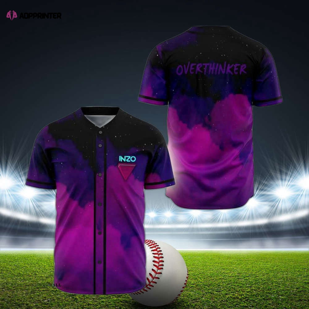 Custom Inzo Overthinker Rave EDM Baseball Jersey - Personalized Design: Your Ultimate Party Outfit! - Aopprinter