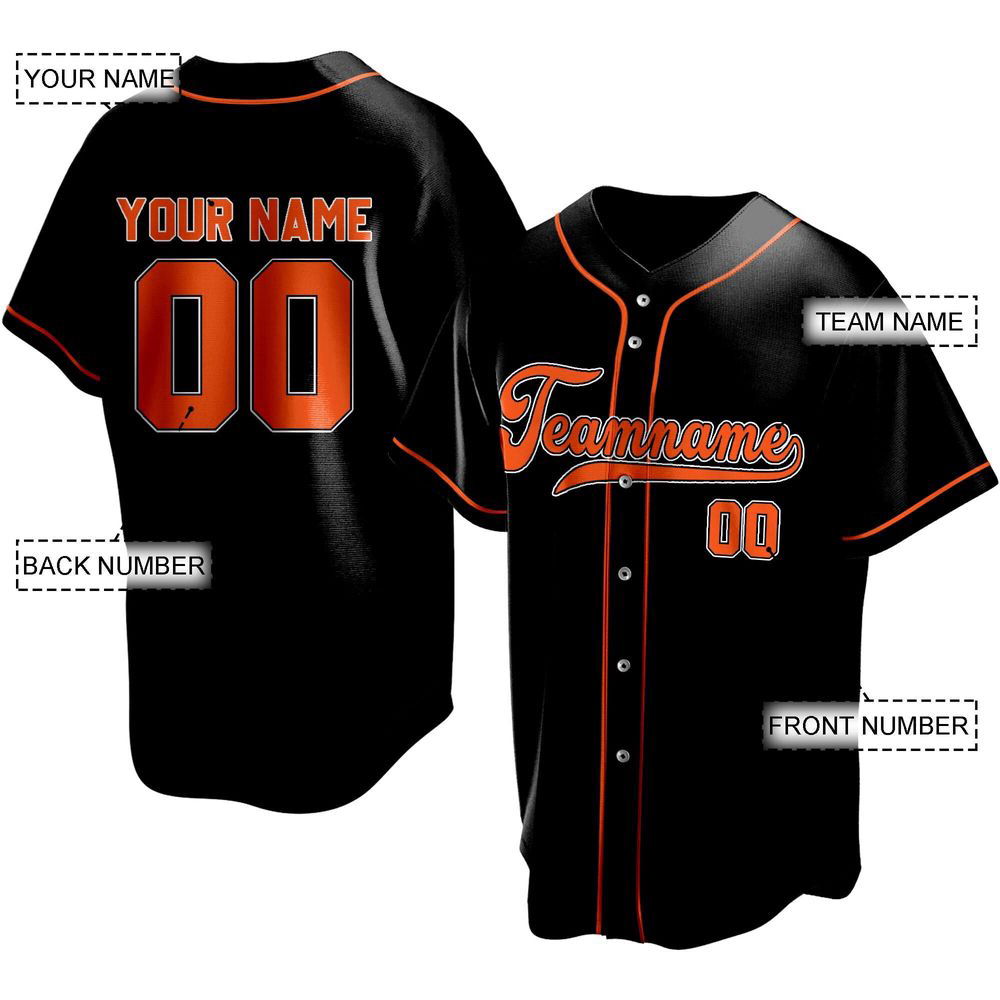 Custom Jersey Baltimore Black Orange White, Baltimore Oriole Baseball Jersey For Men Women - lylyprint.com