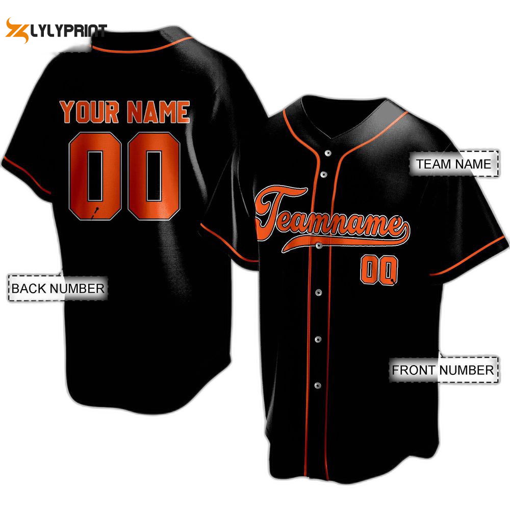 Custom Jersey Baltimore Black Orange White, Baltimore Oriole Baseball Jersey For Men Women - lylyprint.com