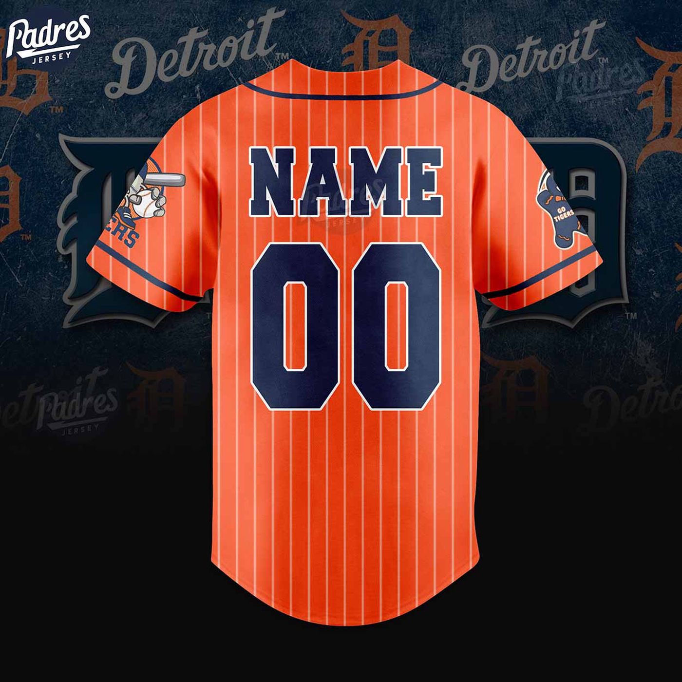 Show Your Tigers Pride with our Custom MLB Detroit Tigers Orange Baseball Jersey! - lylyprint.com