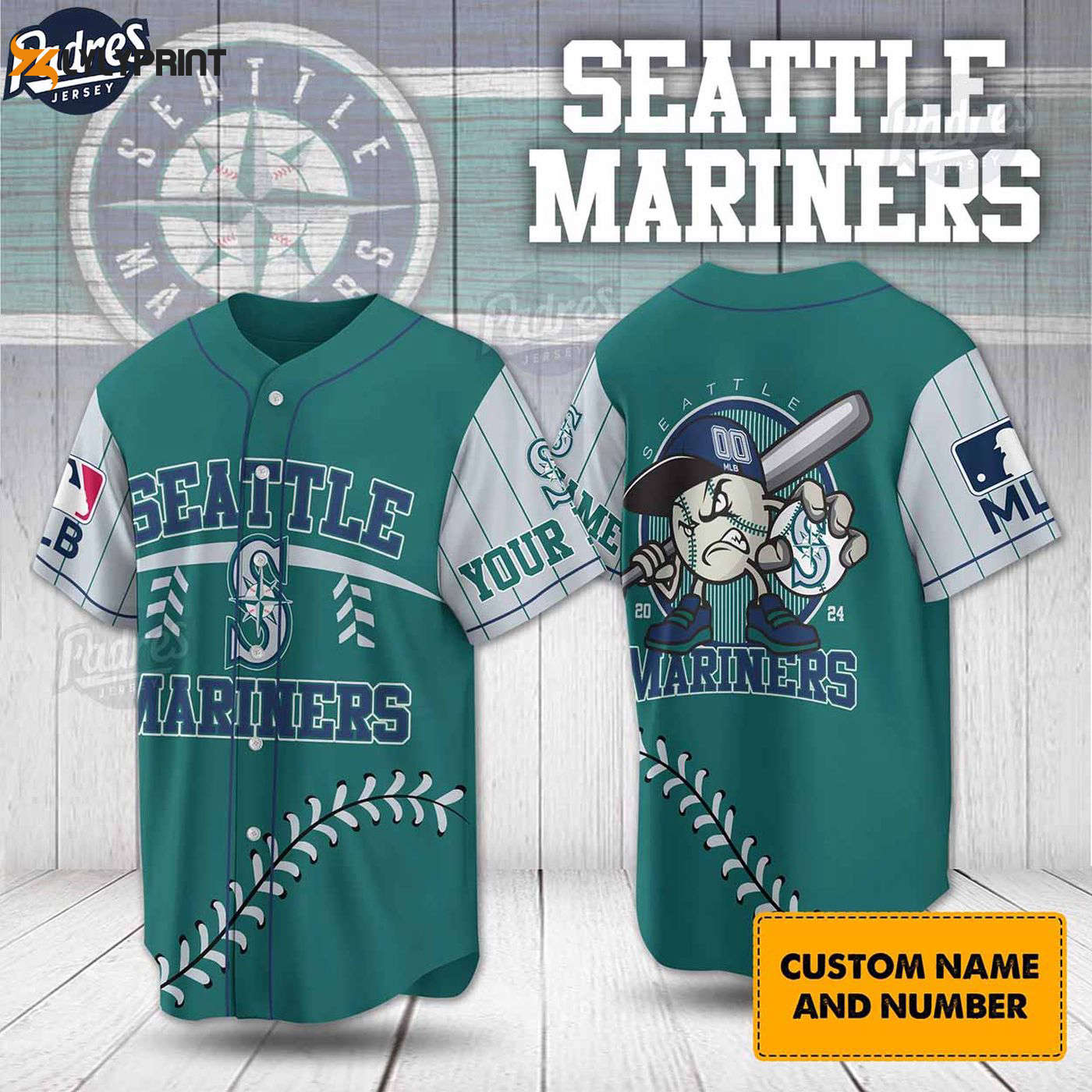 Get Your Custom MLB Seattle Mariners Baseball Jersey - Show Your Team Spirit! - Gift for Men Women - lylyprint.com
