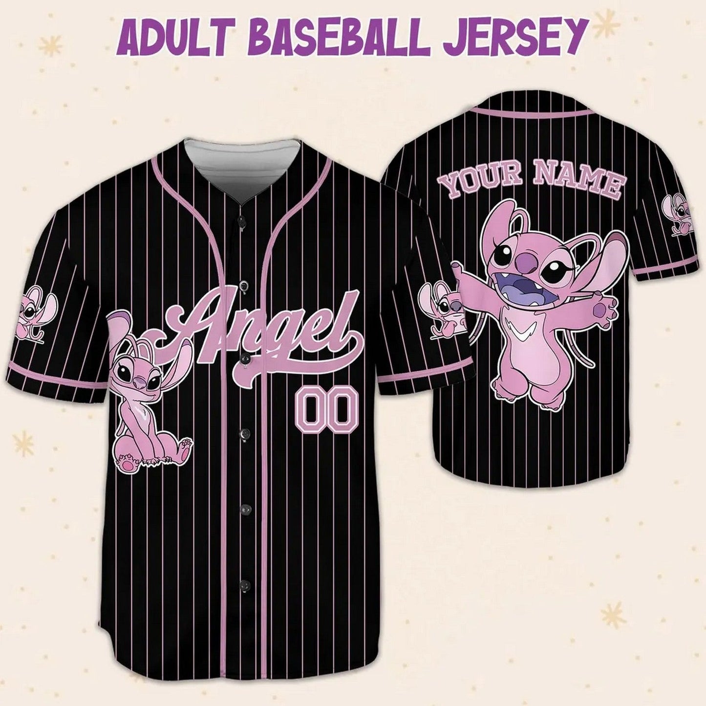 Custom Name And Number Angel Stitch Black Vertical Baseball Jersey