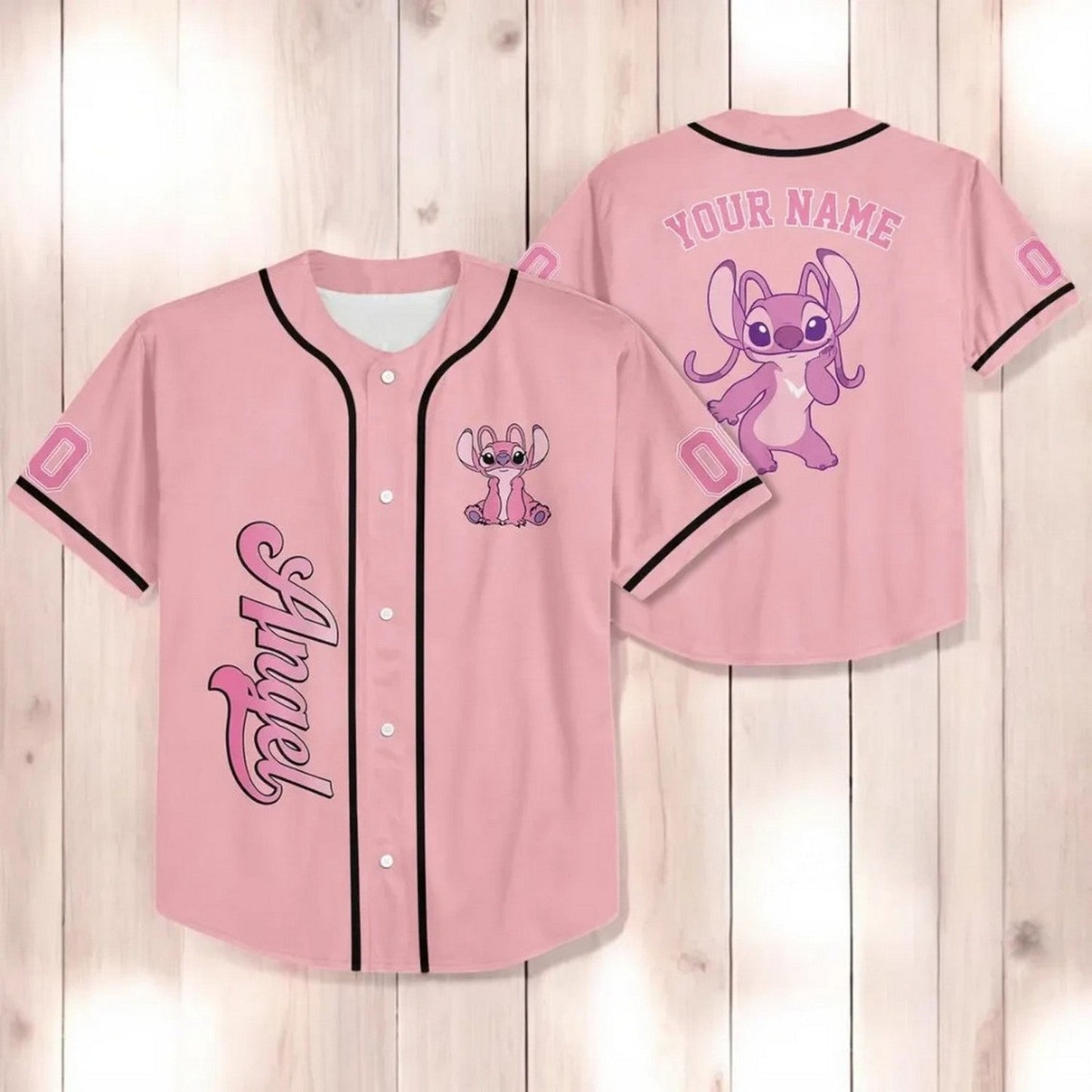 Custom Name And Number Angel Stitch Peach Baseball Jersey