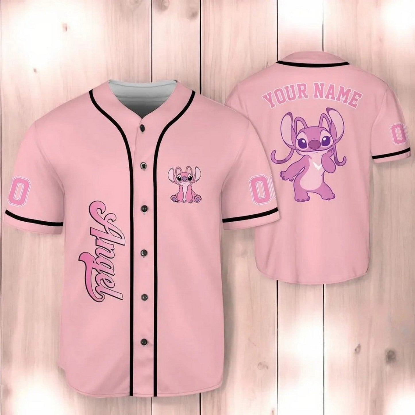 Custom Name And Number Angel Stitch Peach Baseball Jersey