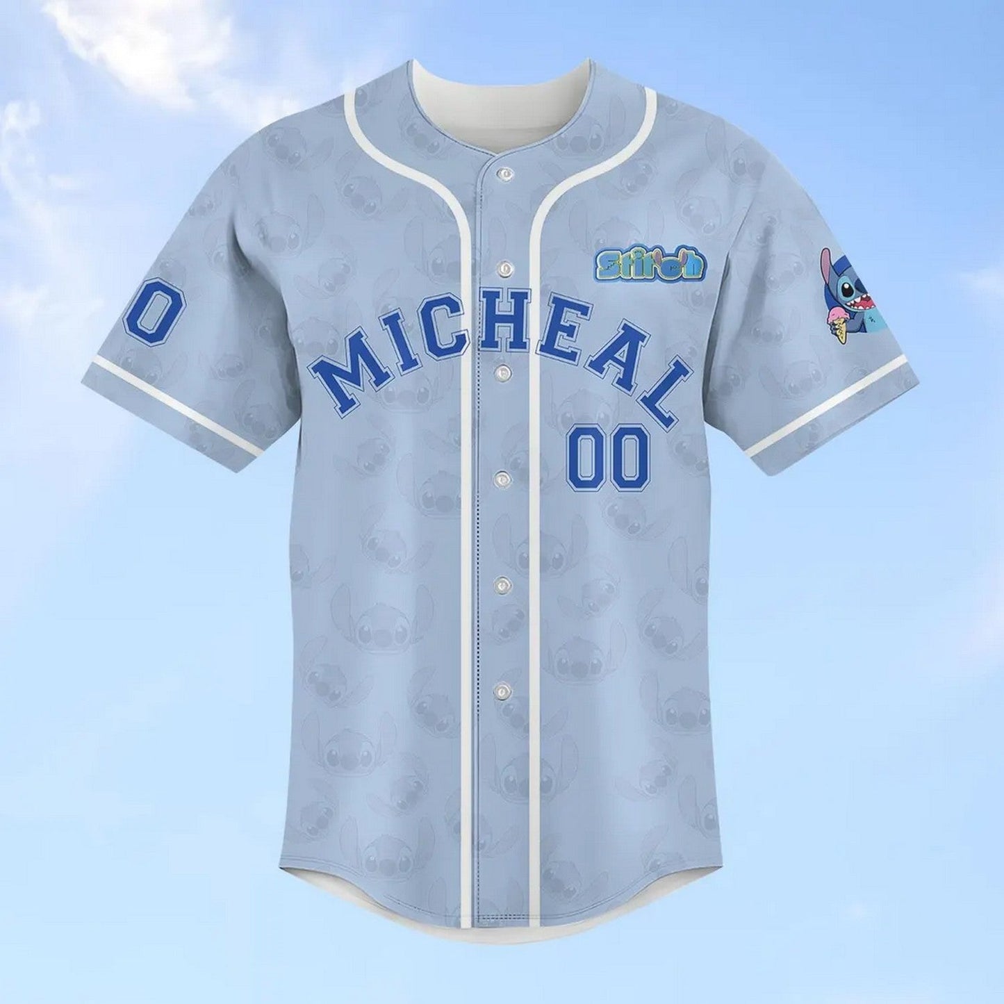 Custom Name And Number Sporty Stitch Blue Baseball Jersey