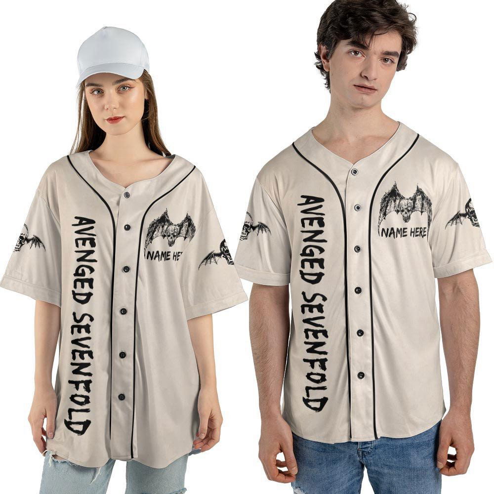 Custom Name Avenged Sevenfold Rock Baseball Jersey - lylyprint.com