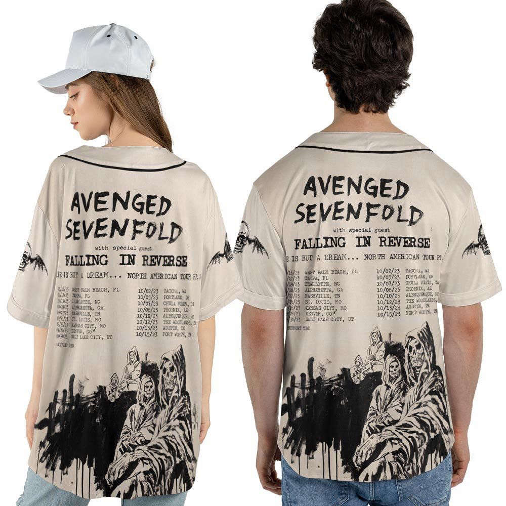 Custom Name Avenged Sevenfold Rock Baseball Jersey - lylyprint.com