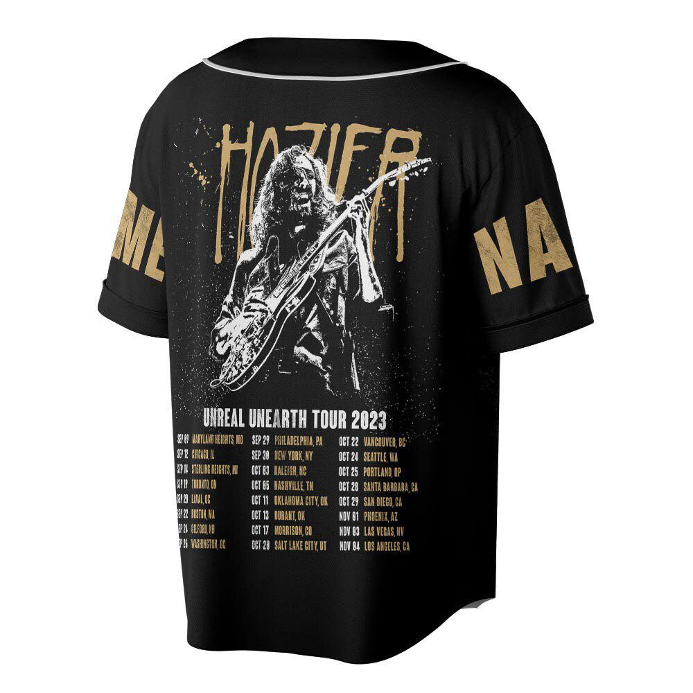 Custom Name Hozier 2023 Tour Baseball Jersey, Unreal Unearth Concert Tickets - lylyprint.com
