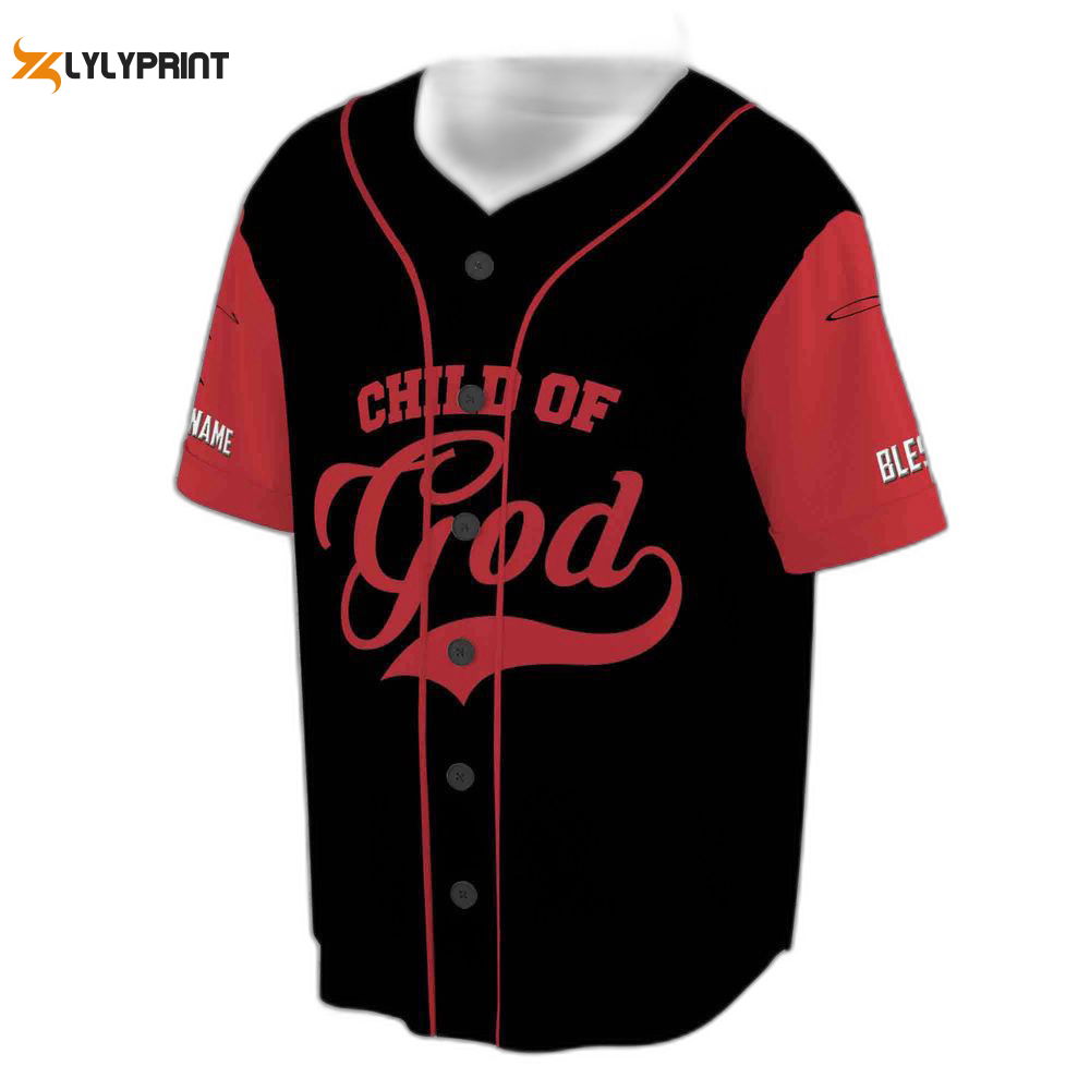 Custom Name Jesus The Warrior The child of God 3D Baseball Jersey For Men Women - lylyprint.com