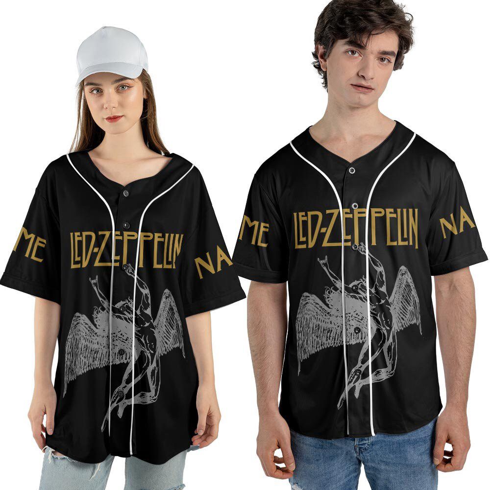 Custom Name LED ZPELIN Rock Band Baseball Jersey - lylyprint.com