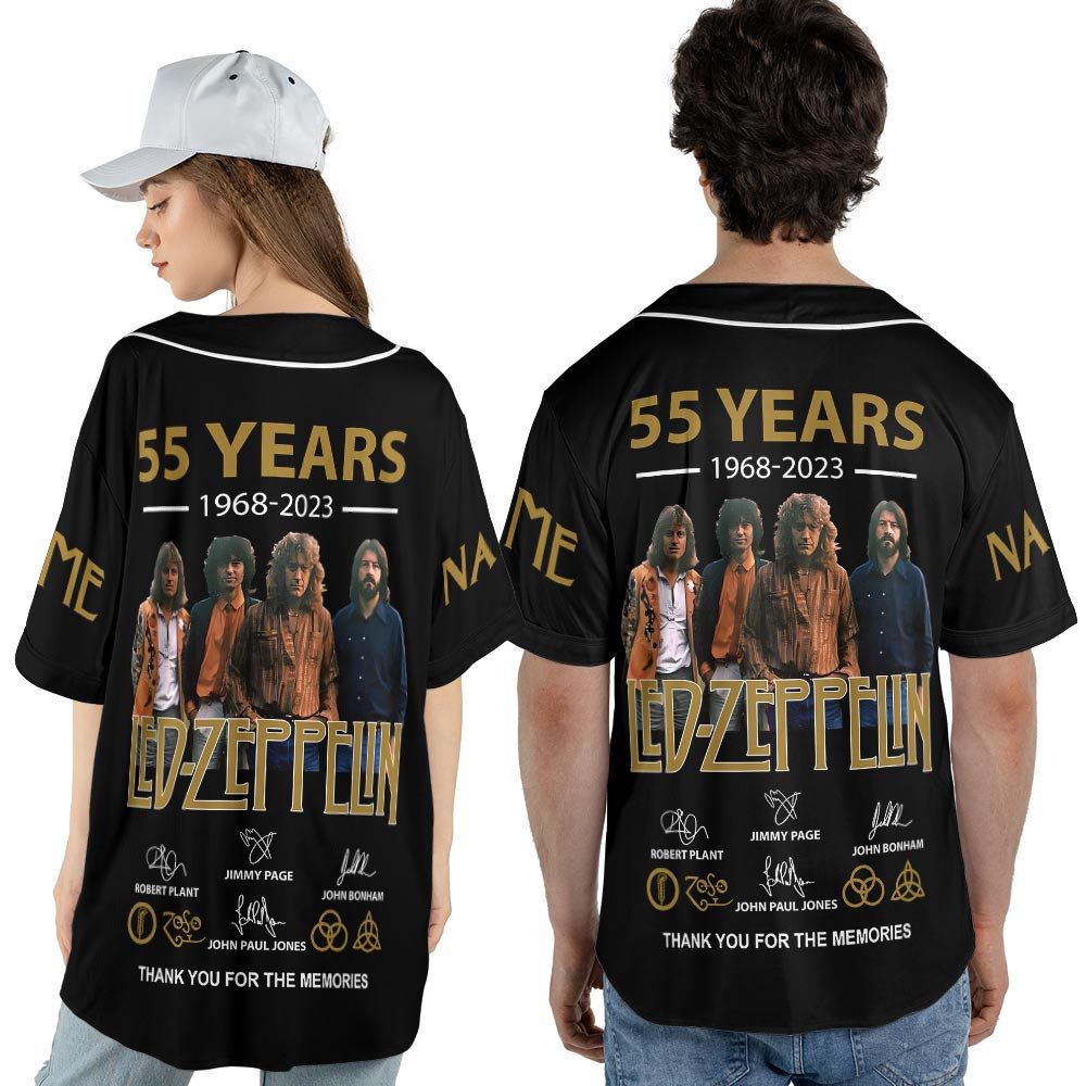 Custom Name LED ZPELIN Rock Band Baseball Jersey - lylyprint.com