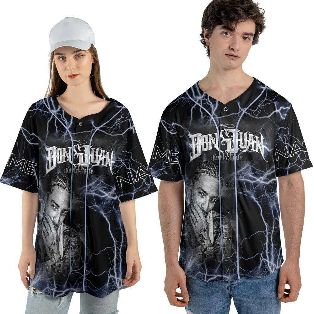 Custom Name Maluma 2023 Tour Baseball Jersey, Don Juan Concert - lylyprint.com