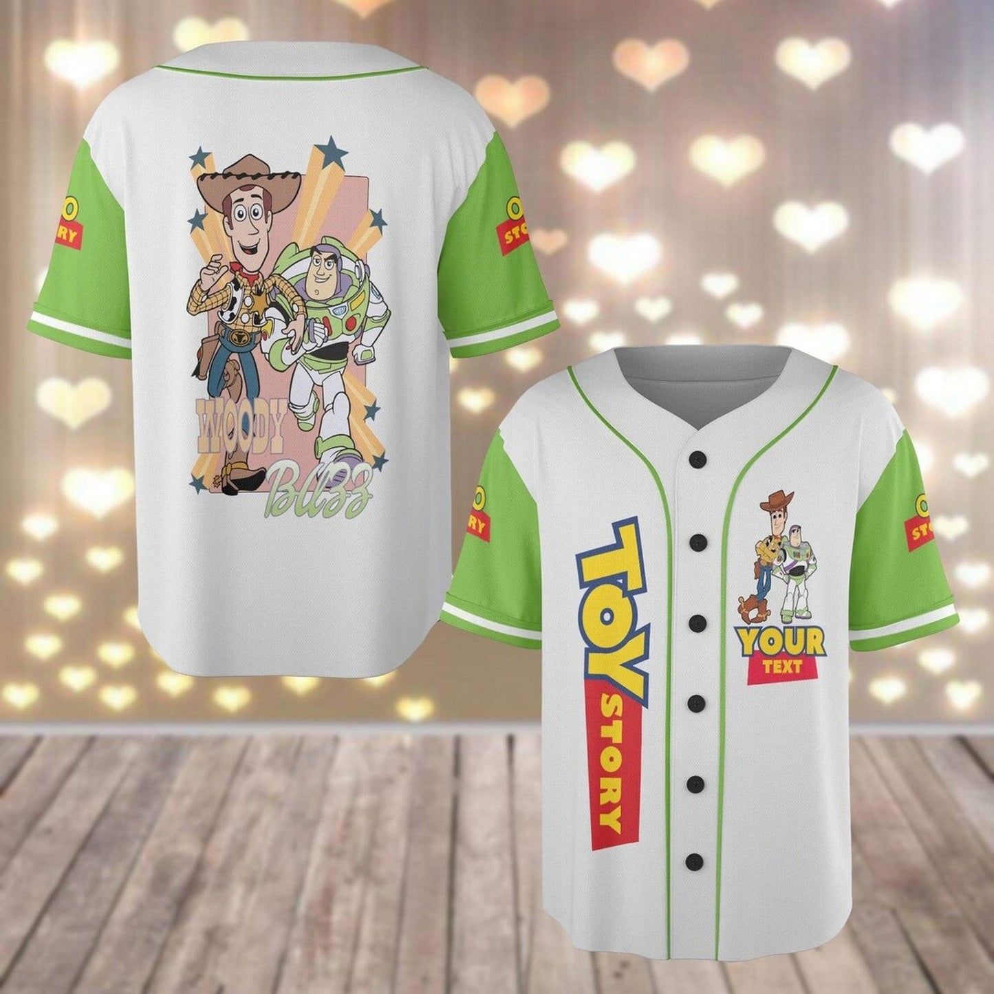Custom Name Toy Story Woody And Buzz Lightyear Baseball Jersey