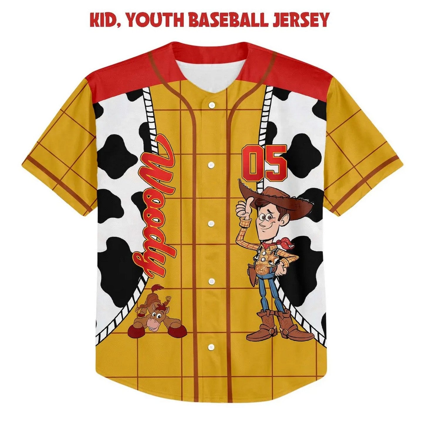 Custom Name Toy Story Woody Baseball Jersey