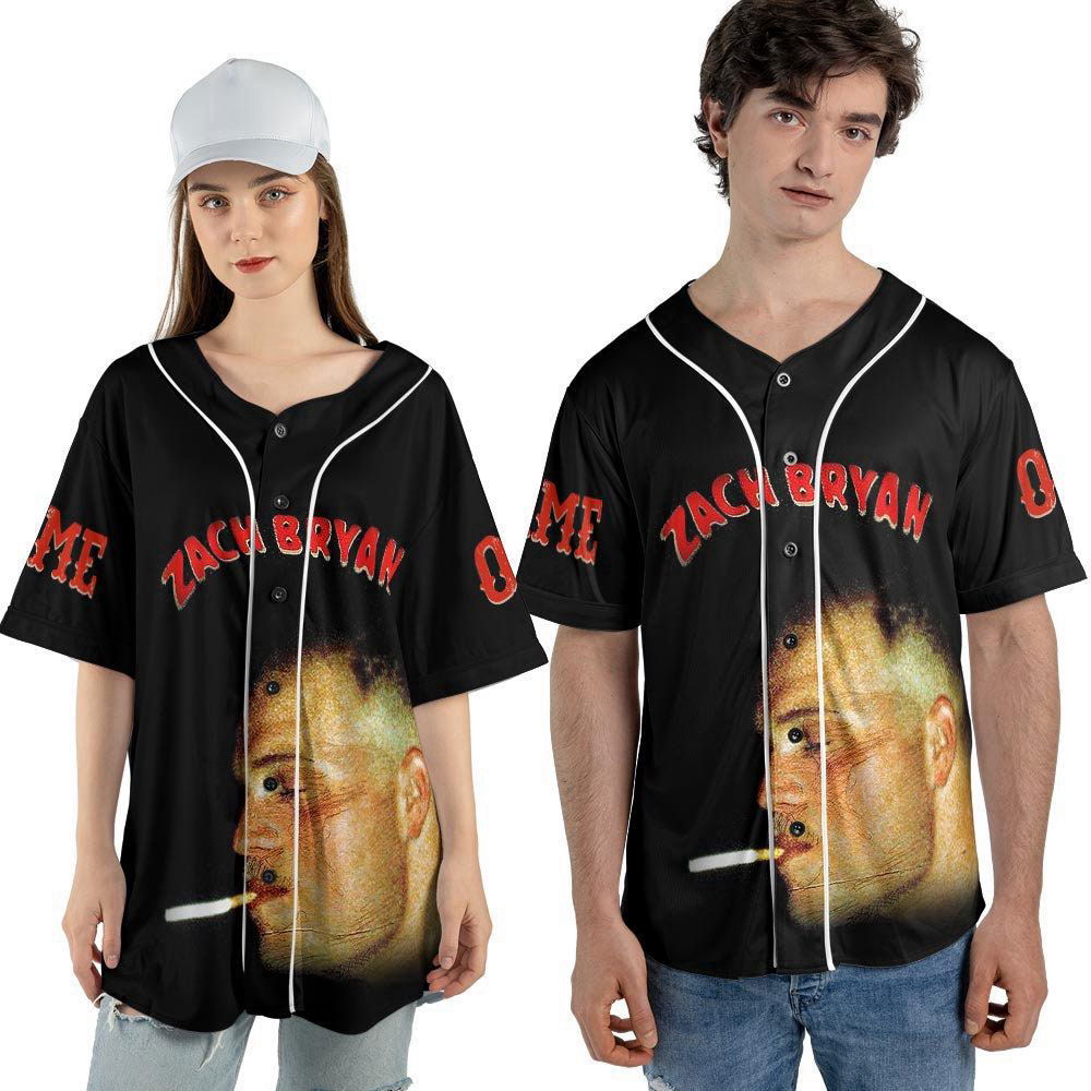 Custom Name Zach Bryan Baseball Jersey For Men Women, Zach Bryan Rock Country Music Lover - lylyprint.com