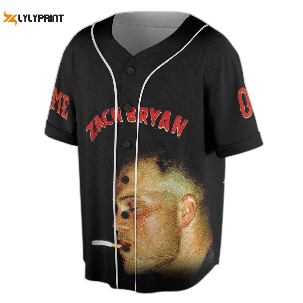 Custom Name Zach Bryan Baseball Jersey For Men Women, Zach Bryan Rock Country Music Lover - lylyprint.com
