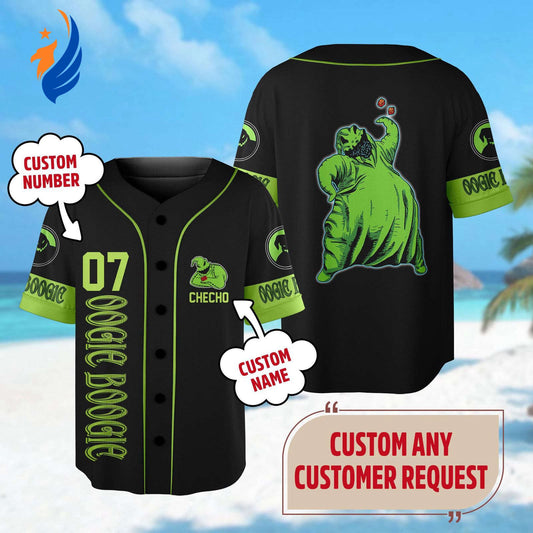 Custom Oogie Boogie Halloween Baseball Jersey - Nightmare Before Christmas Team Shirt - Bafud