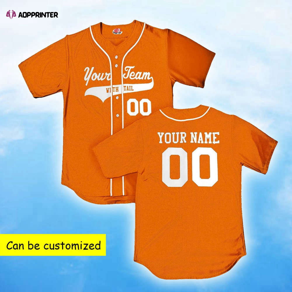 Custom Team Jesus Orange Baseball Jersey Colorful Adult Unisex S-5XL Full Size - Aopprinter