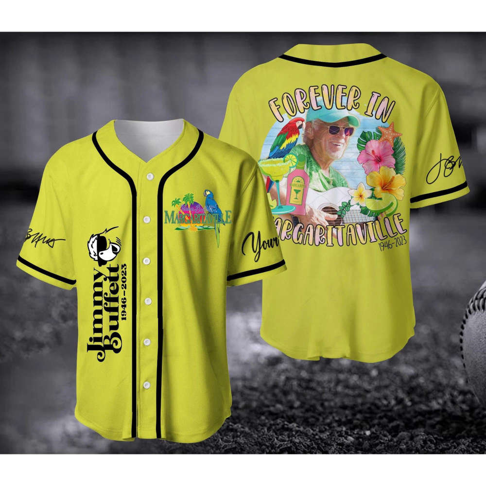 Customized Jimmy Buffett Forever In Margaritaville Baseball Jersey - lylyprint.com
