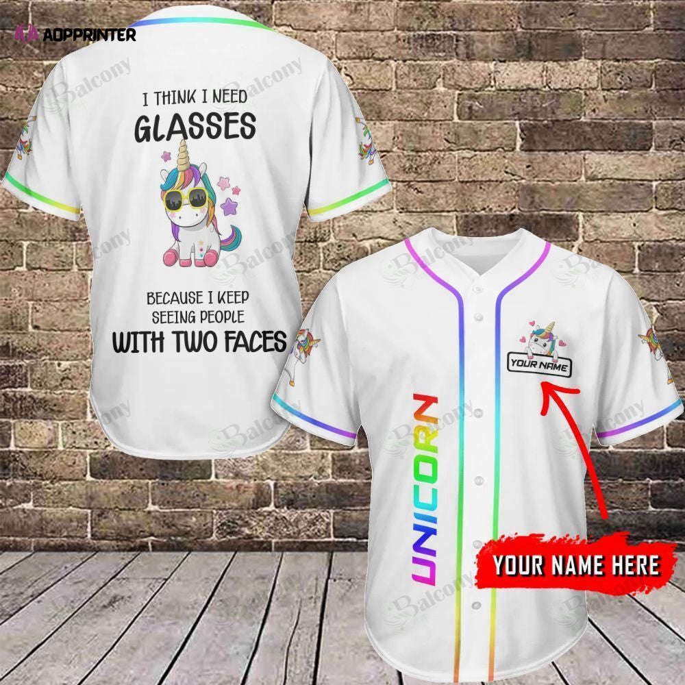Customized LGBT Unicorn Baseball Tee - Personalized Name Jersey 339 - Aopprinter
