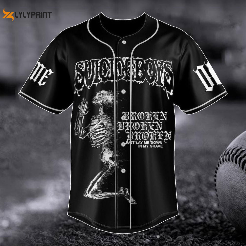 Customized Suicideboys Carrollton Baseball Jersey, Suicideboys Grey Day 2023 Baseball Jersey - lylyprint.com