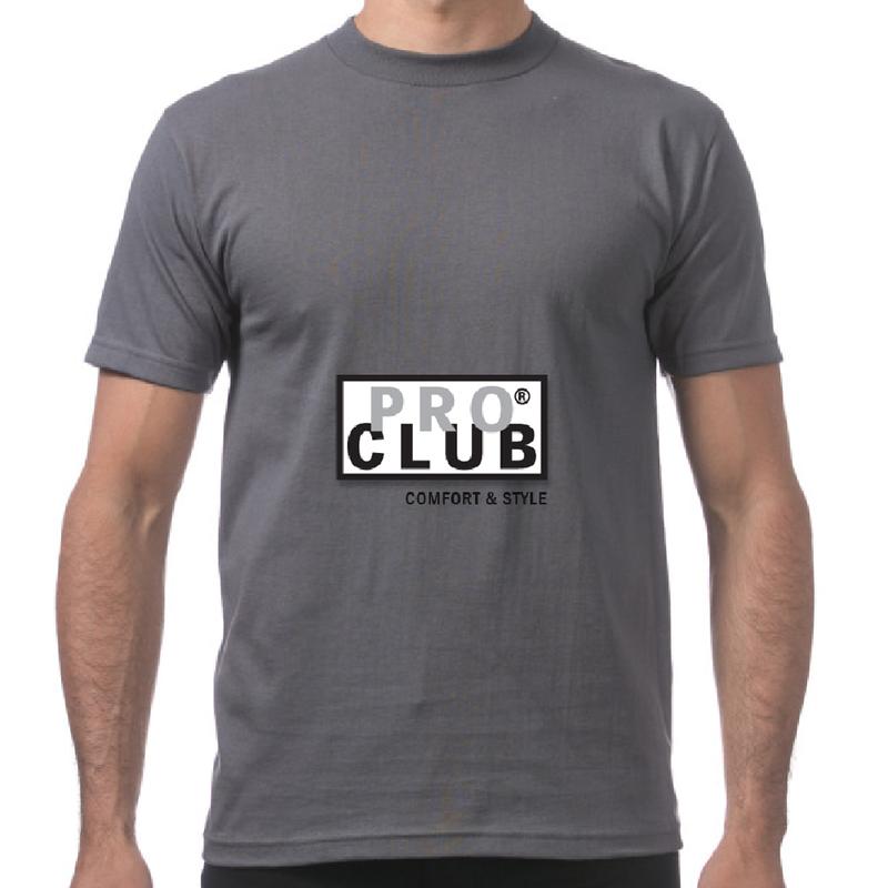 PROCLUB Men's Comfort Short Sleeve Shirts PRO CLUB Lightweight Plain Crew Neck T Shirt Casual Basic Cotton Tee Hip Hop Harem