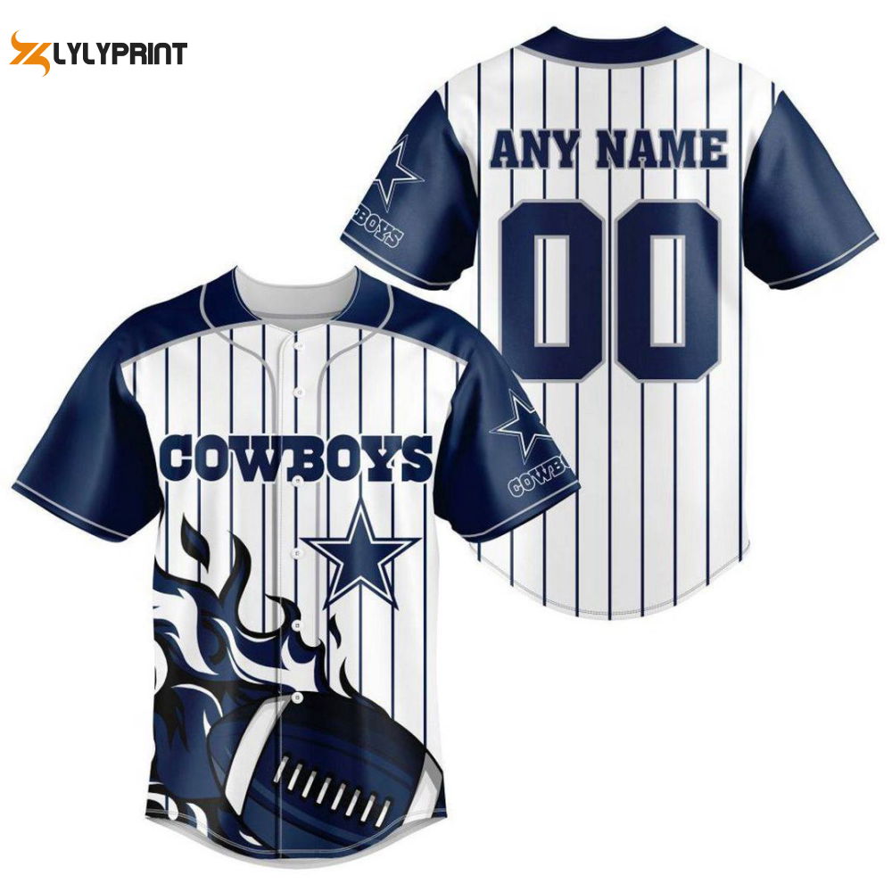 Dallas Cowboys Personalized Baseball Jersey Fan Gifts - lylyprint.com