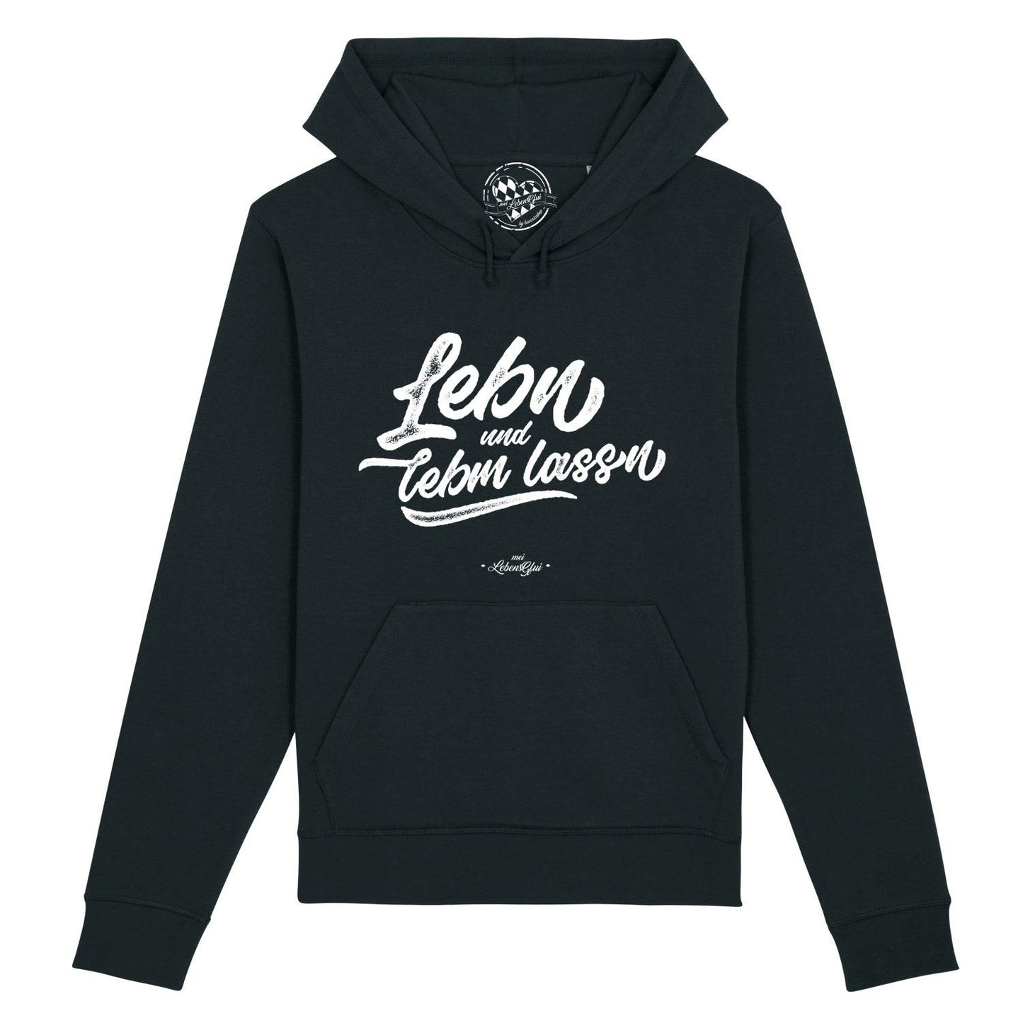 Damen Hoodie "Lebn und lebm lassn"