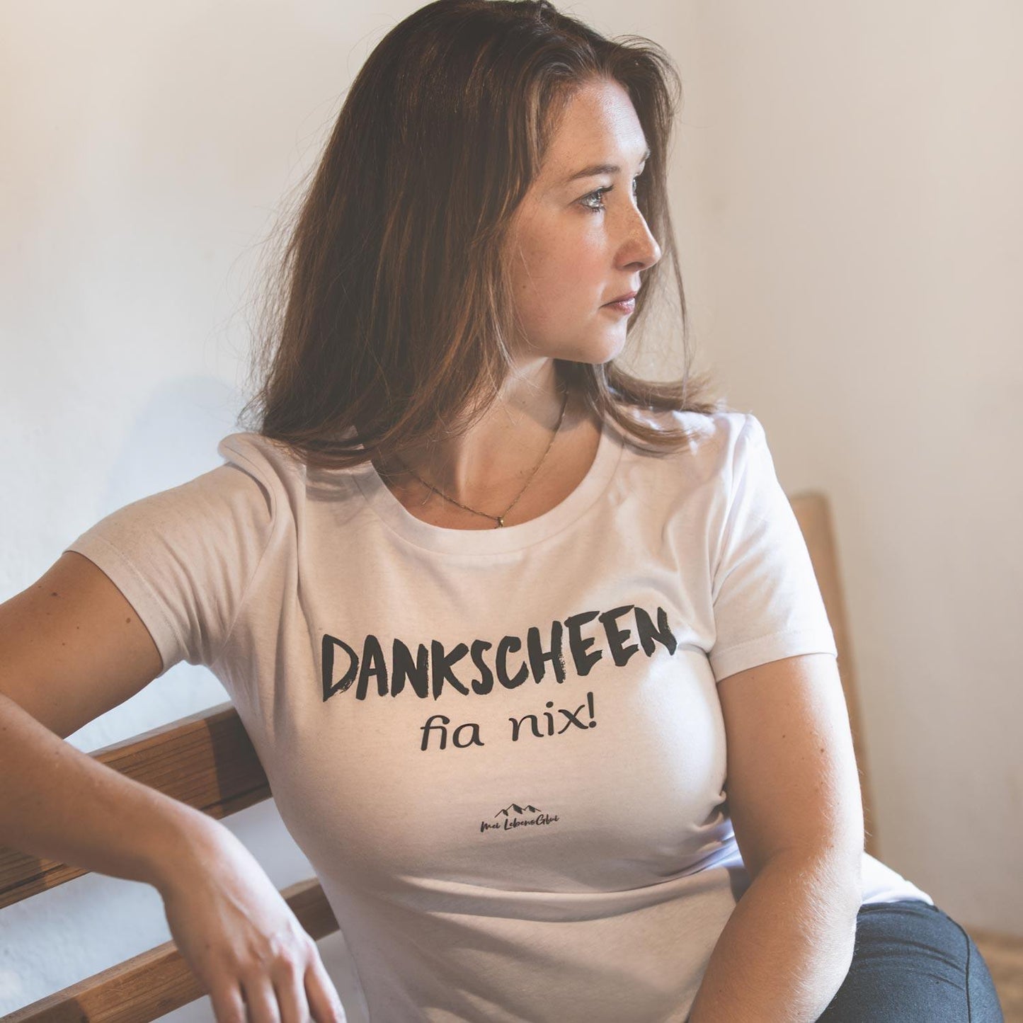 Damen T-Shirt "Dankscheen - fia nix!"