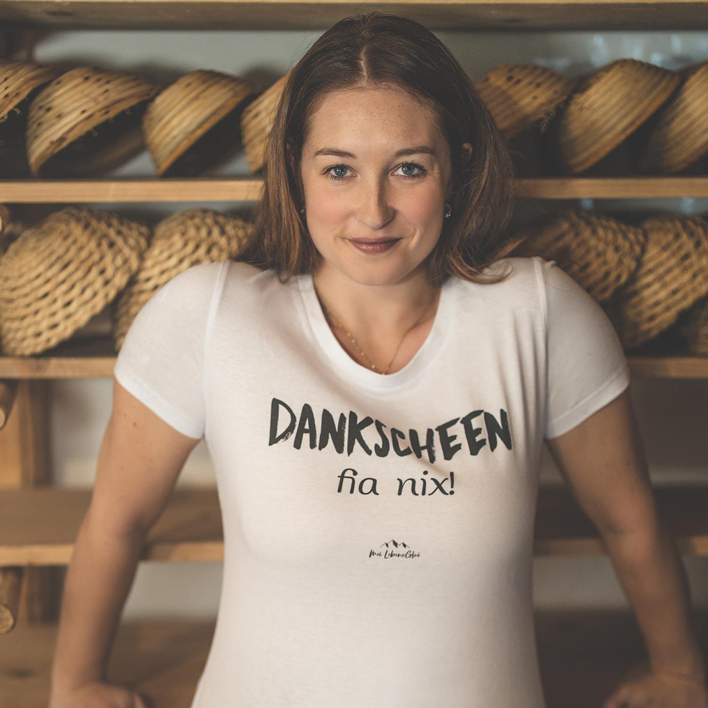 Damen T-Shirt "Dankscheen - fia nix!"