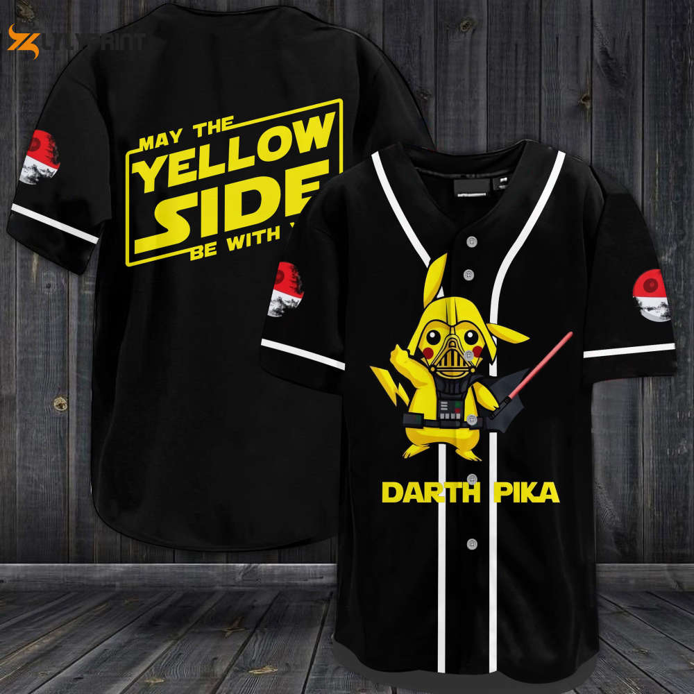 Darth Pika May The Yellow Side Be With You Baseball Jersey - lylyprint.com
