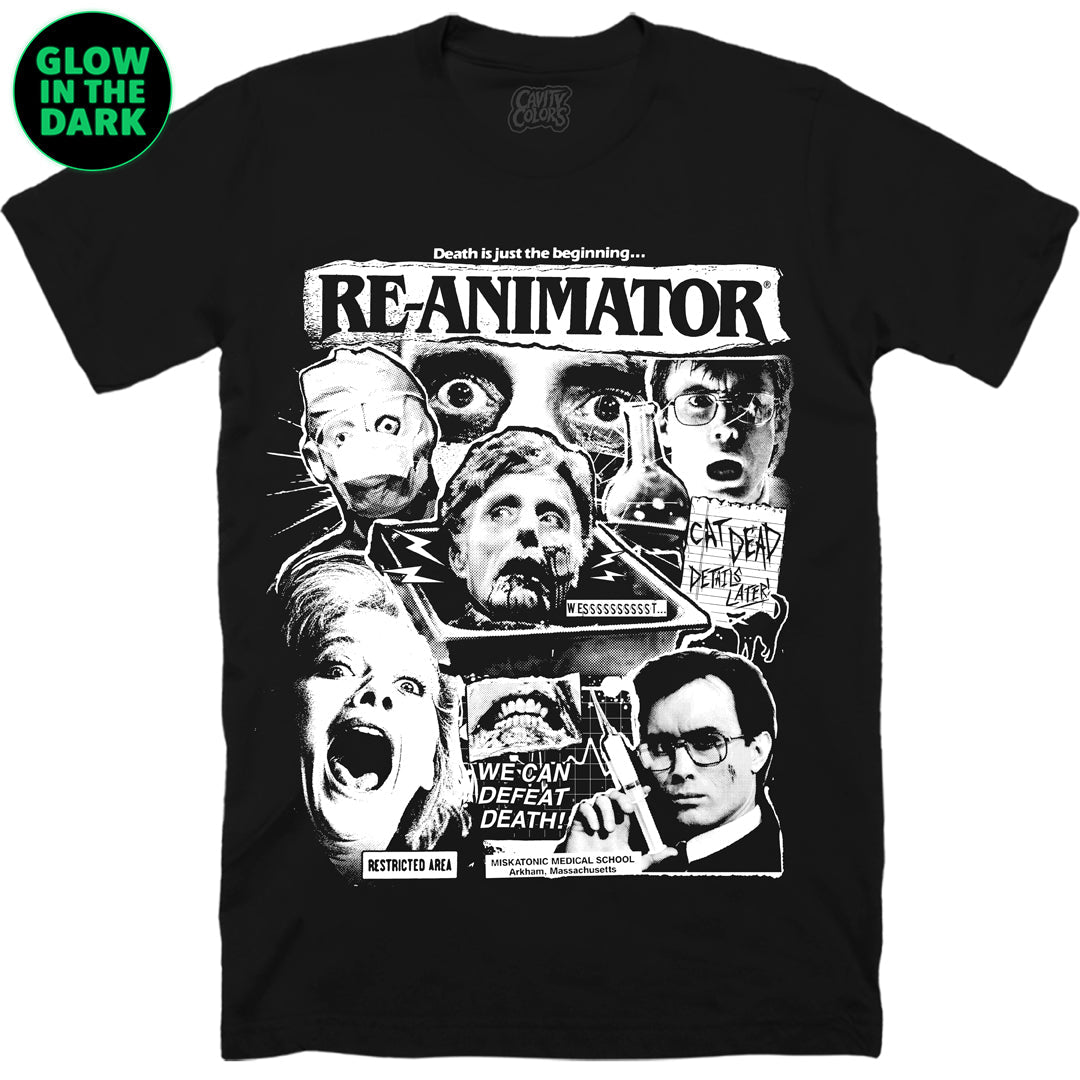 RE-ANIMATOR: DEATH DEFEATED - T-SHIRT (GLOW IN THE DARK)