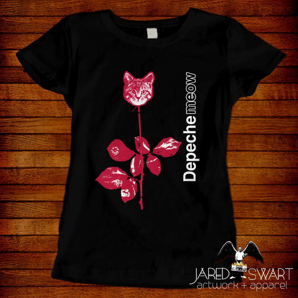 Cat World parody T-shirt Depeche Meow