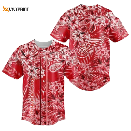 Detroit Red Wings Baseball Jersey Custom For Fans BJ0127 - lylyprint.com