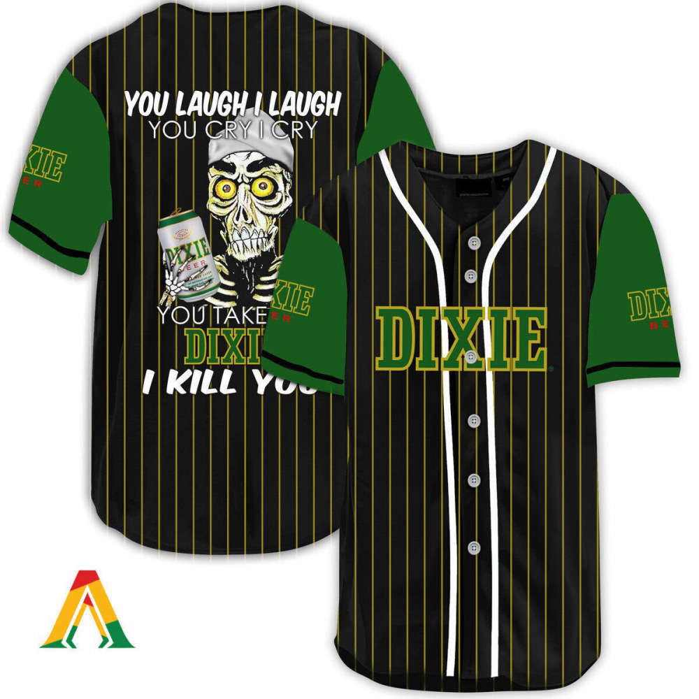 Dixie Beer Baseball Jersey: Laugh Cry and Take My Kill You Design - Aopprinter