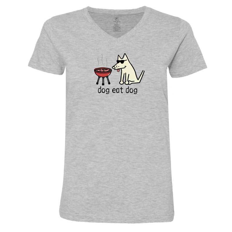 Dog Eat Dog - Ladies T-Shirt V-Neck