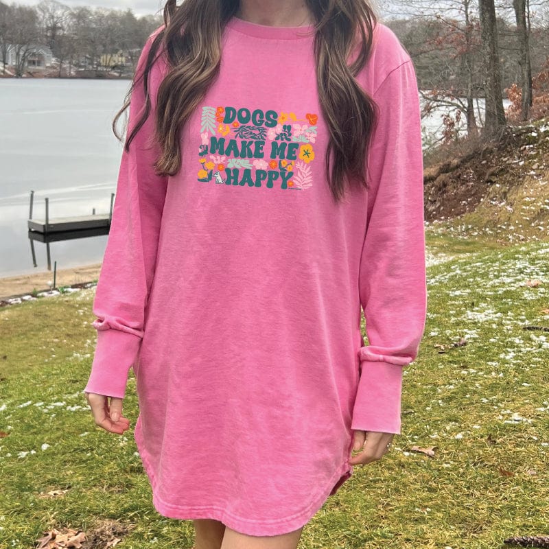 Dogs Make Me Happy - Sweatshirt Dress
