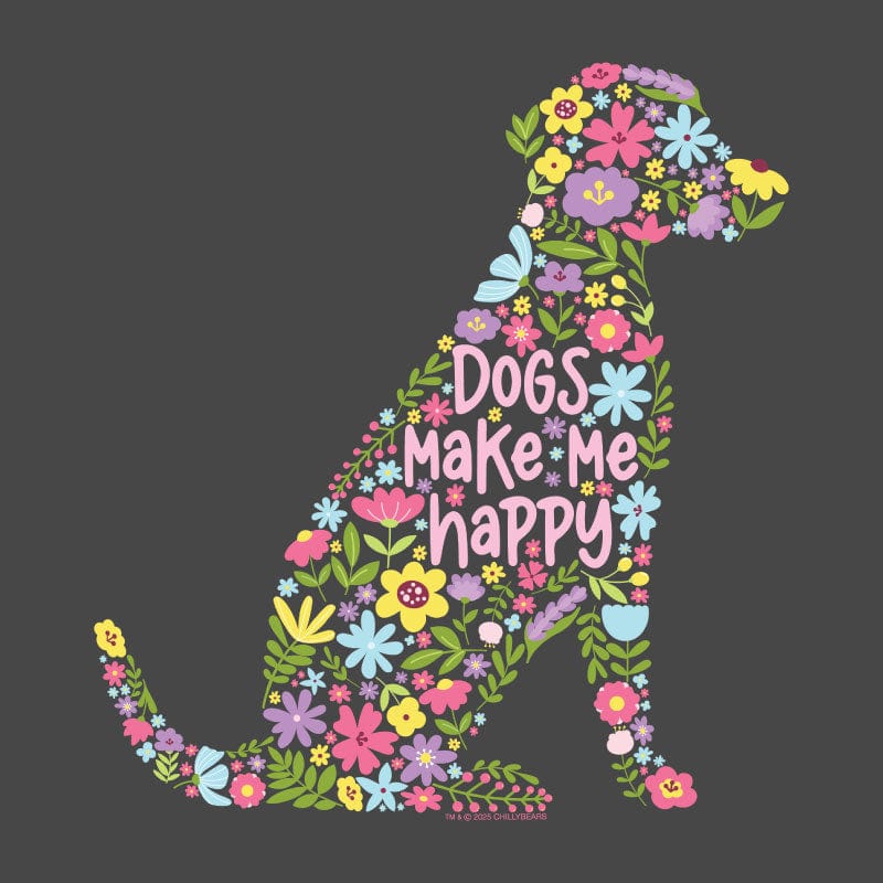Dogs Make Me Happy - Lightweight Tee Style001