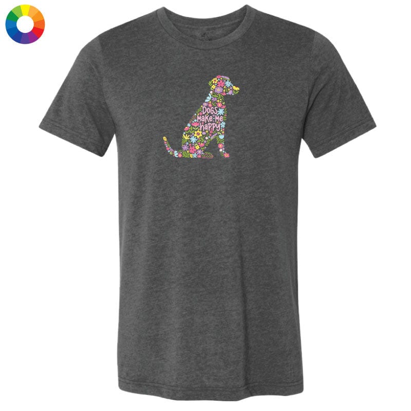 Dogs Make Me Happy - Lightweight Tee Style001